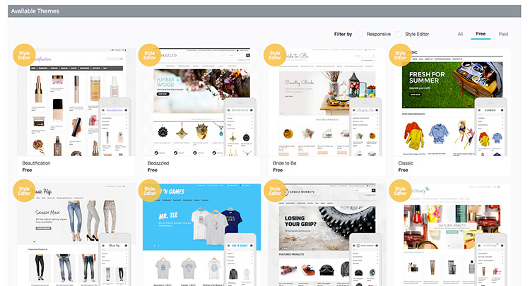 Big Commerce Review free templates