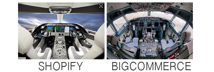 Shopify is like a Leer Jet, BigCommerce is like a 737
